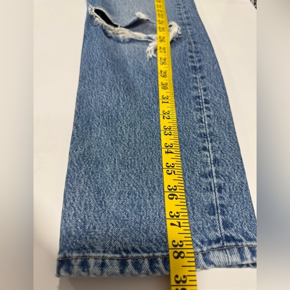 Zara Blue Distressed Jeans Size 28 100% cotton - Picture 12 of 16